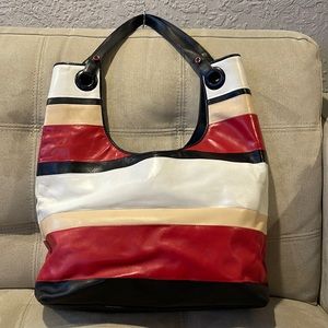 DKNY LEATHER MULTI-COLOR HANDBAG